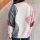 thumbnail image 5 of Suéter de cuello redondo para mujer, manga larga, cuello redondo, lentejuelas, color de contraste, suéter de moda, suéter de poliéster para mujer, 5 of 6