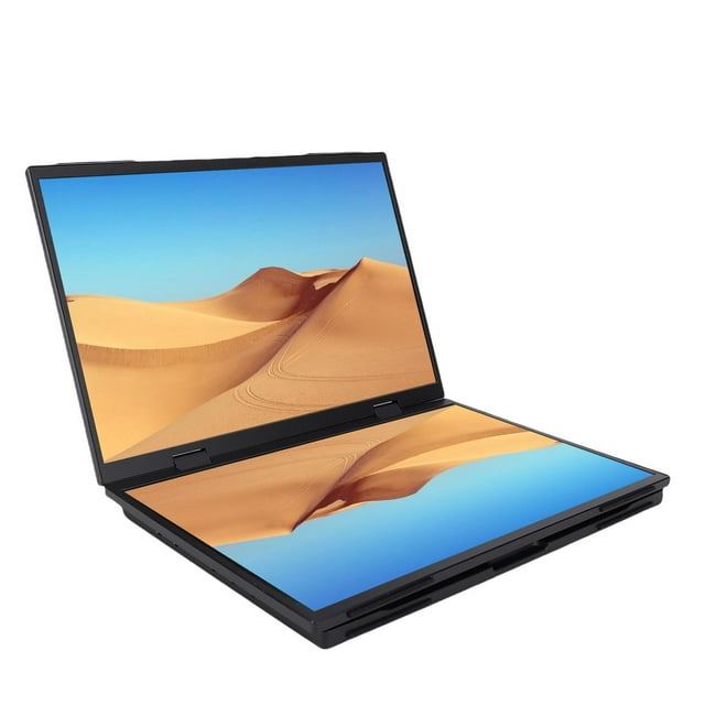 Dual Screen Portable Display, 1200P 120Hz 14in 360 Degree Rotation 3 Display Modes Folding Laptop Screen Extender Type-C HD Multimedia Interface for PCs