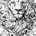 thumbnail image 6 of WYYP Outdoor Fitted 100% Polyester Fiber Tablecloths - A Majestic Lion Design White, 6 of 8