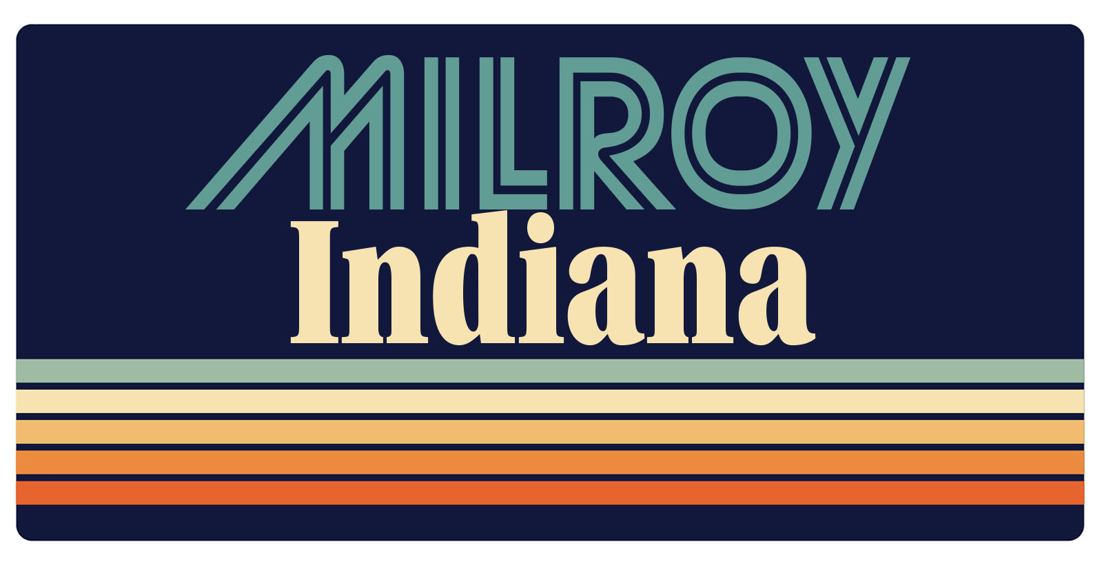 Milroy Indiana 5 x 2.5Inch Fridge Retro Design