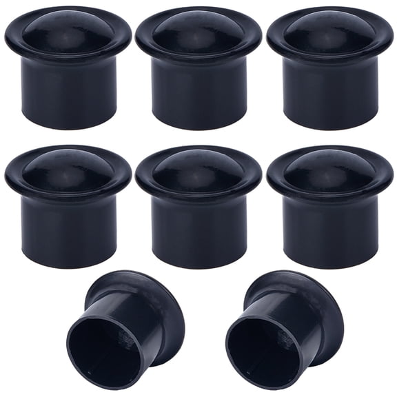 Plastic Curtain Rod Head Column Drapery Pole Finials Column Black 41x33mm Inner Diameter: 28mm