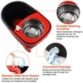 thumbnail image 6 of odorsTT Black 360 °   Spinning Mop Bucket, 3 Washable Microfiber Pads, Adjustable Stainless Steel Handle, Easy Moving with Wheels for Floor Cleanning, 6 of 7