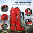 thumbnail image 4 of 60L Hiking Backpack Water-resistant Climbing Camping Backpack Travel Daypack with Rain Cover, 4 of 8