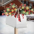 thumbnail image 6 of Suncoda Christmas Wreath, Christmas Swags for Decorating Outdoor, Garland Christmas Swag Teardrop Ornament Red Bow Decorative Props Pendant Wall Hanging for Front Door Indoor, Christmas Ornament, 6 of 7