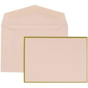 JAM Paper Wedding Invitation Set, Small, Bright Border Set, Kiwi Green Card with White Envelope, 100/pack
