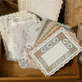 thumbnail image 3 of 60 Sheets Lace Edged Scrapbook Stationery Paper Set Vintage Multi Color Background Stationery Paper for Letter Writing Journal Supplies, 3 of 12