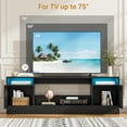 thumbnail image 4 of CazToi TV Stand for 70 Inch TVs Modern Entertainment Center with Storage Cabinet White Fits 36 Inch Electric Fireplace Not Included, 4 of 6