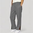 thumbnail image 6 of NinXxx Kids Side Split Sweatpants School Supplies Elastic Loose Trousers Grey 5-6 Years, 6 of 7
