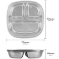 thumbnail image 3 of Duslogis Stainless Steel Kids Plates, Balanced Bites Divided Plates for Toddlers, Portion Control Plate, Metal Lunch Tray Dishes, Non Toxic & 100% BPA Free, Dishwasher Safe, Set of 2, 3 of 7