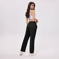 thumbnail image 6 of Women's High Waist Lounge Pants Wide Leg Yoga Sweatpants Loose Casual Pockets Drawstring Workout Joggers Pants, 6 of 8