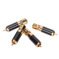 thumbnail image 4 of Cergrey Preffair 4PCS Audio Plug Gold Plated Brass Soldering Plug With Carbon Fiber Shell R1701,Gold Plated Brass Soldering Plug, Plug Connector, 4 of 8
