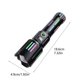 thumbnail image 4 of Linterna LED recargable de 3 mAh con 5 modos, zoom, carga USB y carcasa metálica, ideal para acampadas, actividades al aire libre y cortes de luz, 4 of 8