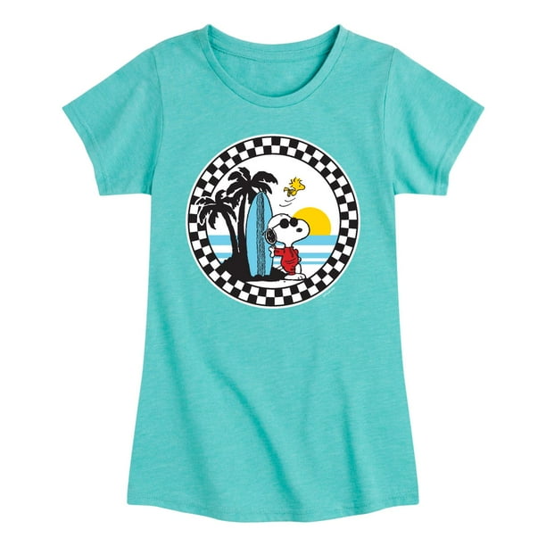Peanuts Snoopy Surfs Up Toddler And Youth Girls Short Sleeve T Shirt Walmart Com