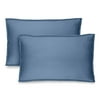 Bare Home Pillow Sham Set - Premium 1800 Collection - Double Brushed - Queen, Coronet Blue
