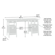 Sauder Trestle Executive Desk, Vintage Oak Finish