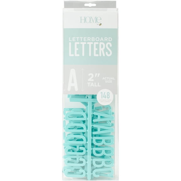 DCWV Letterboard Letters & Characters 2" 148/Pkg-Teal