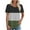 New1/Army Green, variant on Otvok Womens Spring Summer T-Shirt Color Blocked Round Neck Sleeve Short Sleeve Tops