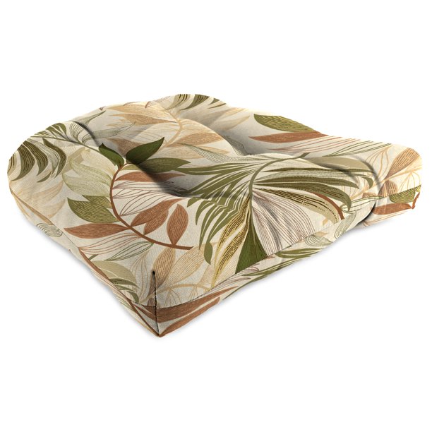 Jordan Manufacturing Oasis Outdoor Wicker Chair Cushion, Nutmeg, 18"L x