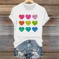 thumbnail image 2 of Otvok Womens Valentine'S Day Printed Short Sleeve Tops Plus Size Round Neck Shirt, 2 of 6