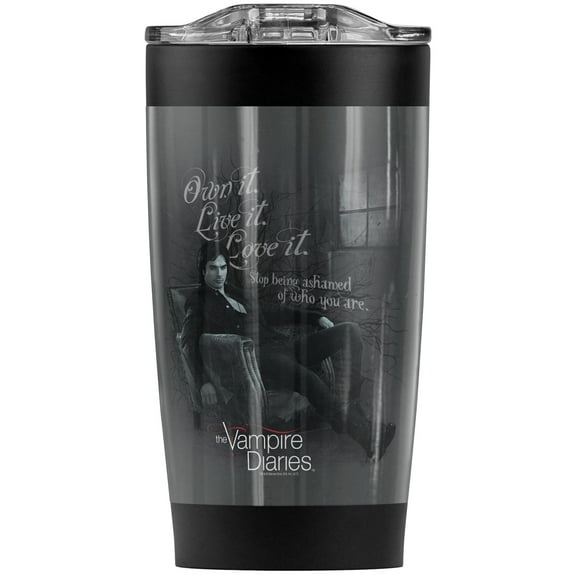 Vampire Diaries/Be Yourself Stainless Steel Tumbler 20 oz Coffee Travel Mug/Cup, Vacuum Insulated & Double Wall with Leakproof Sliding Lid | Great for Hot Drinks and Cold Beverages