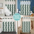 thumbnail image 5 of No Hook Shower Curtain with Snap in Liner, Classic Sports Athletic Football Waterproof Bath Curtain Double Layers with See Through Top Window, Geometric Green Stripes Hotel Shower Curtains 72x84in, 5 of 9