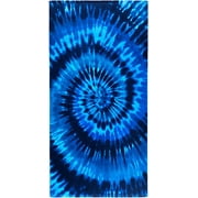 Beachland Tie Dye Beach Towel 30 x 60 inches 100% Cotton Rainbow Hippie Colors - One Side Printed