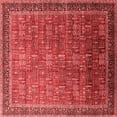 thumbnail image 1 of Ahgly Company Indoor Square Oriental Red Industrial Area Rugs, 6' Square, 1 of 4