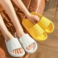 thumbnail image 5 of New Platform Thick Bathroom Home Slippers Women Cloud Slippers Soft Sole EVA Indoor Sandals Flip Flop Men Slippers (black,42-43(fit41-42)), 5 of 7