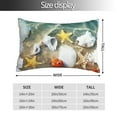 thumbnail image 2 of Pofeuu Seashell On The Beach Print Polyester Microfiber Plush Pillowcases, Super Soft and Cozy Pillow Case Covers with Envelop Closure（Pillow core not included）-20"x30", 2 of 6
