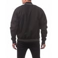 thumbnail image 4 of Pro Club Men's Varsity Fleece Baseball Jacket, Black/Black, 3X-Large, 4 of 4
