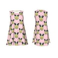 thumbnail image 3 of Bixox Panda Avocado Print Women's Sleeveless A-Line Dress with Pockets, Casual Knee-Length Tank Dress for Summer-Medium, 3 of 7