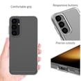 thumbnail image 4 of CoverON For Samsung Galaxy S23 FE Case, Hybrid Slim fit Hard Back TPU Rim Phone Rigid Cover, Clear with Chrome Buttons, 4 of 9