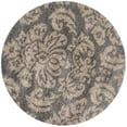 thumbnail image 5 of SAFAVIEH Florida Desmond Damask Shag Runner Rug, Grey/Beige, 2'3" x 9', 5 of 11