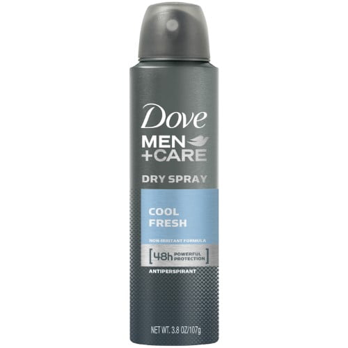 Dove Men+Care Dry Spray Antiperspirant Deodorant Cool Fresh 3.8 oz (Pack of 24)