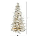 thumbnail image 2 of Nearly Natural 9' Flocked Fir Artificial Christmas Tree with Warm Cluster (Multifunction) LED Lights, 2 of 8