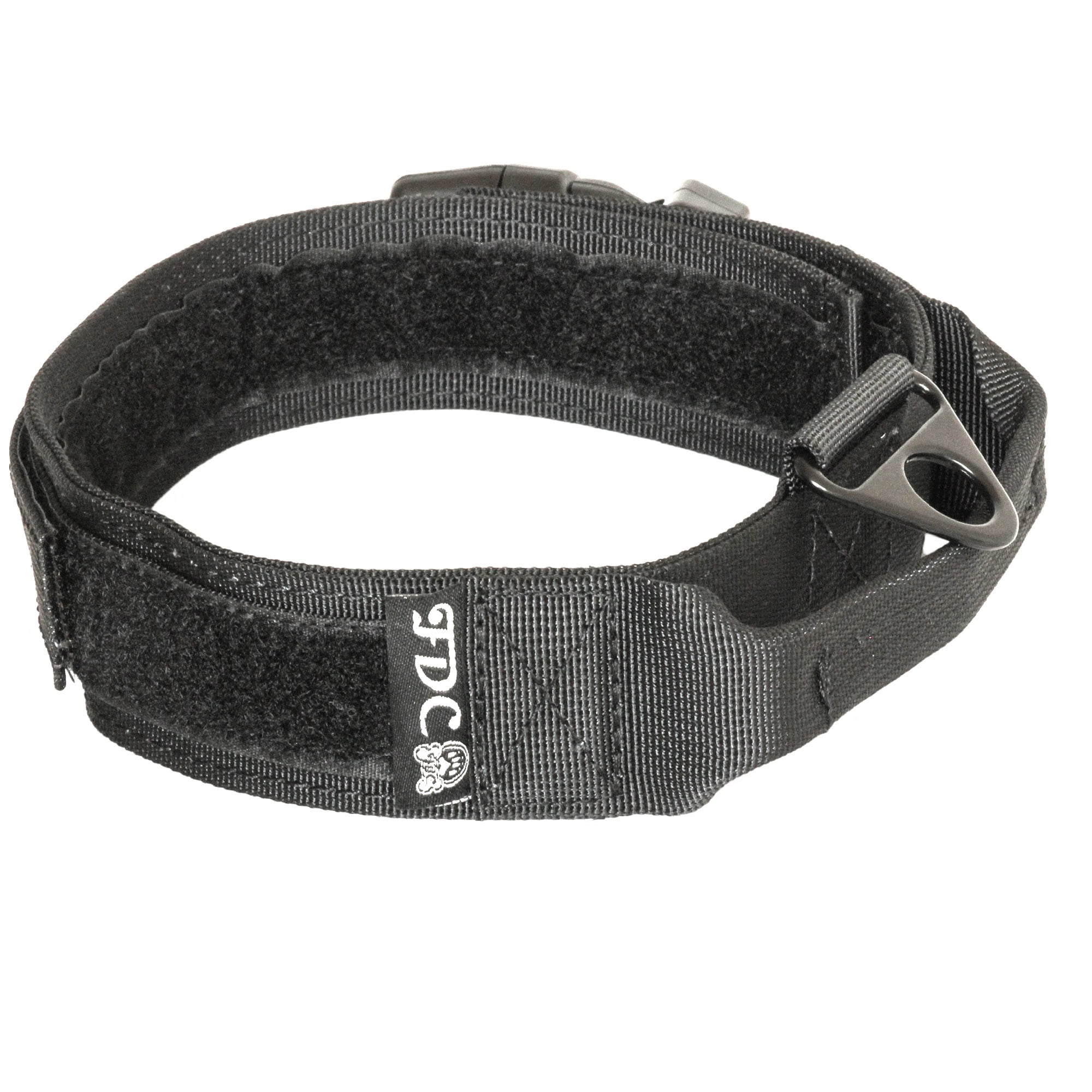 SET of Tactical COLLAR and LEASH Dog Military Army HOOK & LOOP Heavy Duty Traning with HANDLE Width 1.5in Plastic Buckle sz XL: Neck 14" - 18"