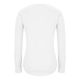thumbnail image 4 of Olyvenn Womens Tunic Tops Long Sleeve Shirts Crew Neck Casual Tshirts Spring Fashion Outfits 2025 Basic T-Shirts White 4, 4 of 6