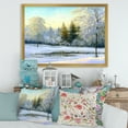 thumbnail image 3 of Designart 'Green Trees In Beautiful Winter Snow Landscape' Traditional Framed Art Print, 3 of 4