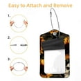 thumbnail image 2 of Sunflower Skull Square PU Leather Luggage Tags - 2 Pack with Privacy Cover and Stainless Steel Ring - Suitable for Travel, Backpack, Handbag - Suitcase Tags, Travel Tag, 2 of 7