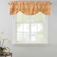 thumbnail image 5 of Tie Up Valance for Windows Yellow Boho Curtains Valances Rod Pocket Valance Window Treatments Bohemian Southwest Ethnic Style Balloon Curtains for Kitchen Living Room Bedroom Bathroom 42x12 Inch, 5 of 9