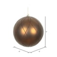 thumbnail image 2 of Vickerman 6" Mocha Matte and Glitter Swirl Ball Ornament, 3 per Box, 2 of 4