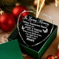 thumbnail image 4 of UCEI Heart Shaped Crystal Glass Ornament In Loving Memory Memorial Keepsake with Butterflies Hanging Decor Sympathy Gift with Gift Box, 4 of 14