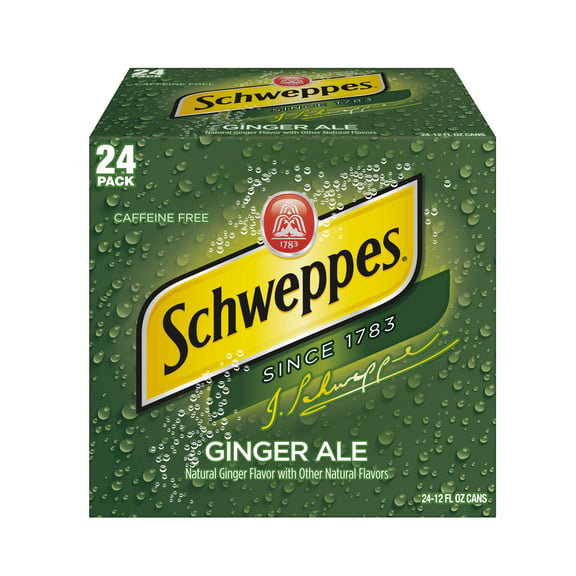 Schweppes Ginger Ale, 12 fl oz, 24 pack