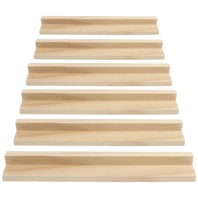 KAKOWELY tile holder 6pcs Wood Domino Tile Tray Domino Tiles Holder Domino Tile Stands Diy Wooden Domino Racks Displaying Holder Multi-Function Domino Holders