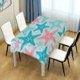 thumbnail image 6 of Coolnut Outdoor & Indoor Rectangle Tablecloth,Beautiful Colorful Starfish Dinner Table Cover for Patio, Picnic, Holiday Party 54x54In, 6 of 7