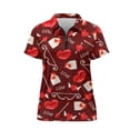 thumbnail image 6 of Whosucclay Soft Golf Polo Tops for Tennis Shopping Casual Outings, Polyester Moisture Wicking Stylish Tennis Shirts, Love Letter Heart Pattern Size Small, 6 of 10