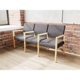 thumbnail image 4 of Pemberly Row Waiting Reception 3 Seat Tandem Seating Wood Frame in Black, 4 of 5