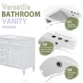 thumbnail image 6 of Yesfashion 36" Bathroom Vanity With Top Sink, Modern Bathroom Mirror Storage Cabinet With 2 Soft Closing Doors And 4 Drawers, Single Sink Bathroom Vanity for Bathroom, 6 of 9