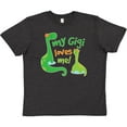 thumbnail image 3 of Inktastic My Gigi Loves Me Grandson Dinosaur Youth T-Shirt, 3 of 5