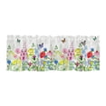thumbnail image 3 of CoreLiving Wisteria Watercolor Print Window Valance Light Filtering Short Curtain Panel for Kitchen Bathroom Laundry Room Floral Home Decor, 3 of 6